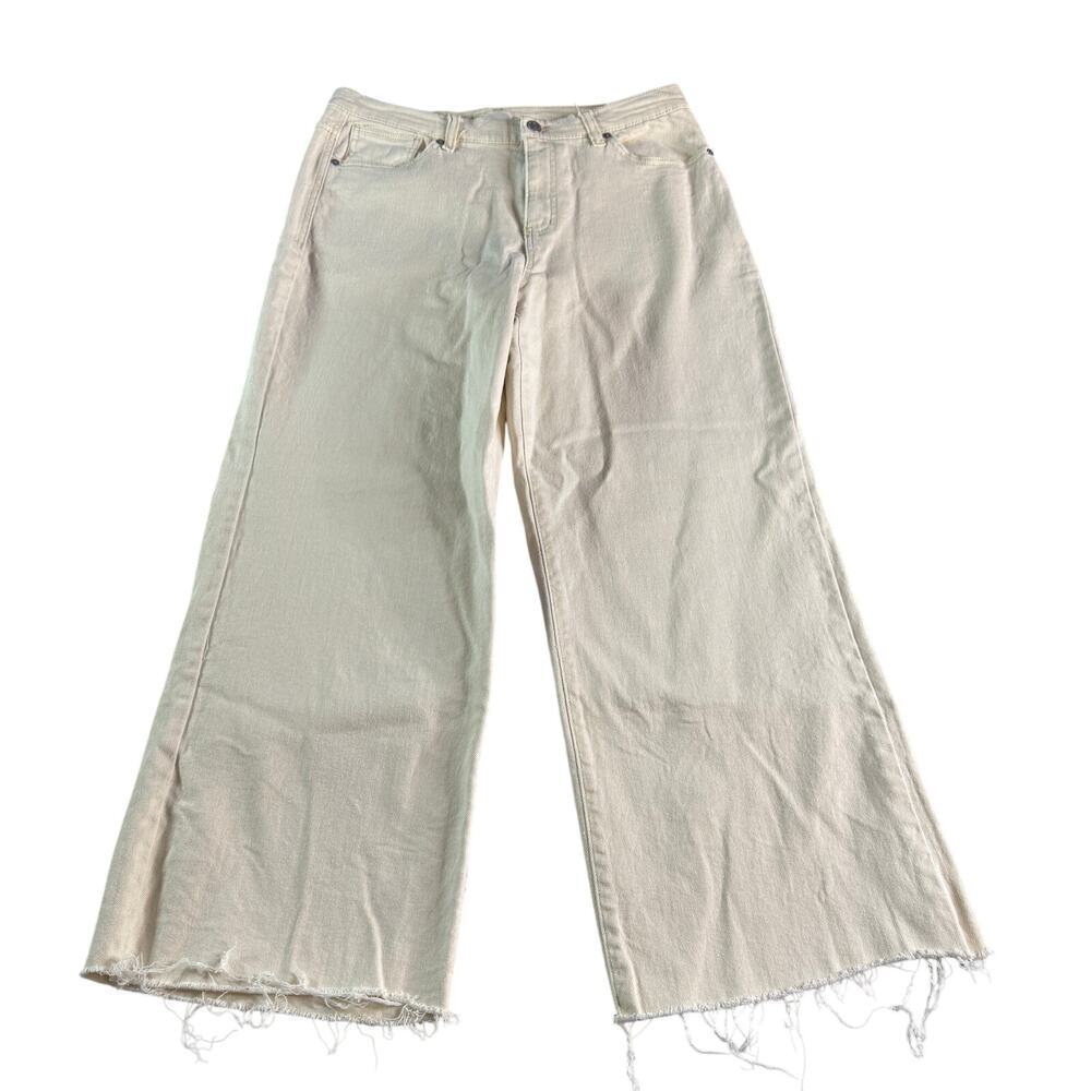 Habitual Women's sz 12/31 Denver High Rise Wide Leg Cream Off White Denim NWT